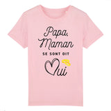 T-Shirt Enfant Papa maman se sont dit oui 