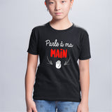 T-Shirt Enfant Parle à ma main Noir