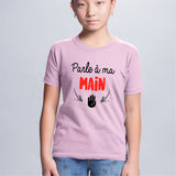 T-Shirt Enfant Parle à ma main Rose