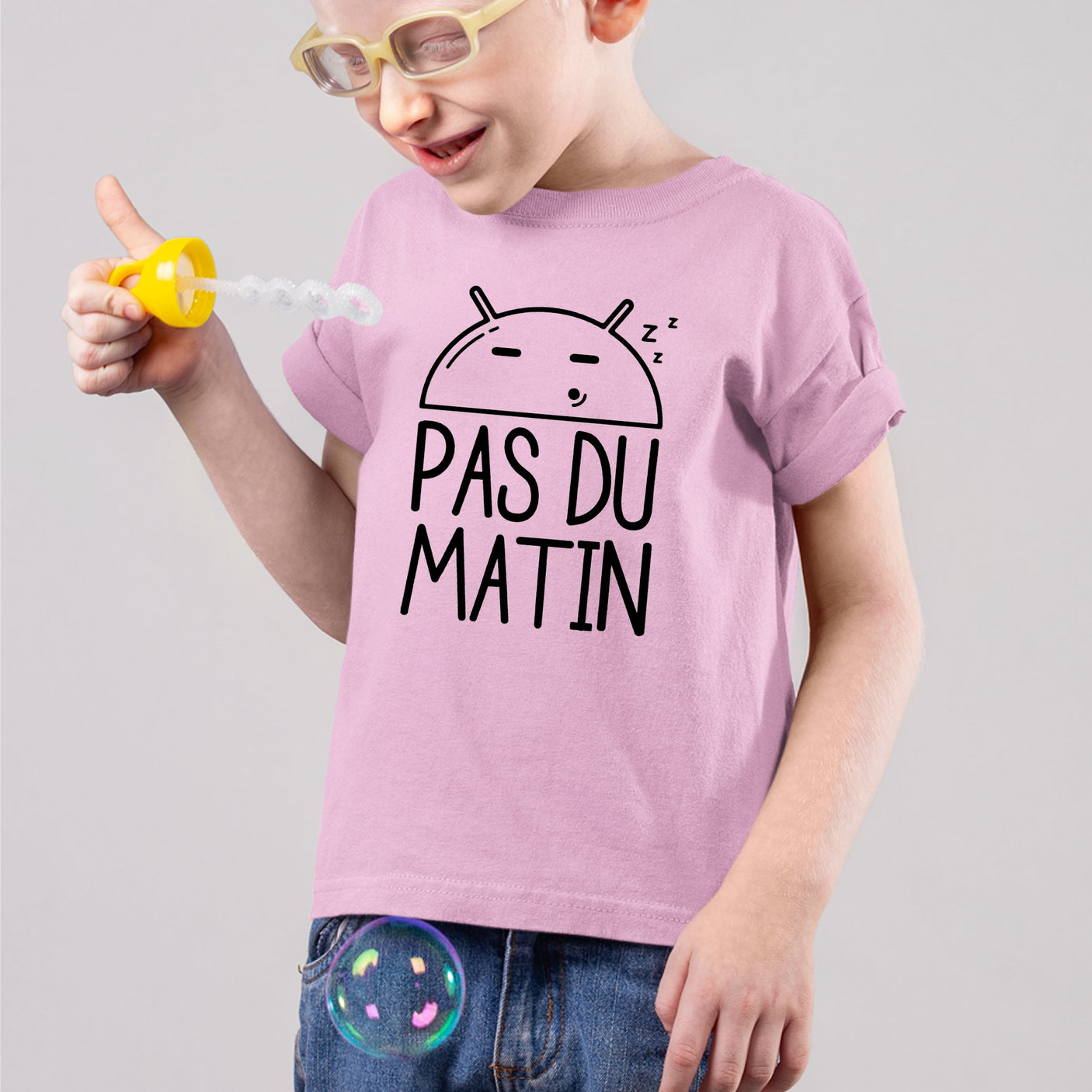 T-Shirt Enfant Pas du matin Rose