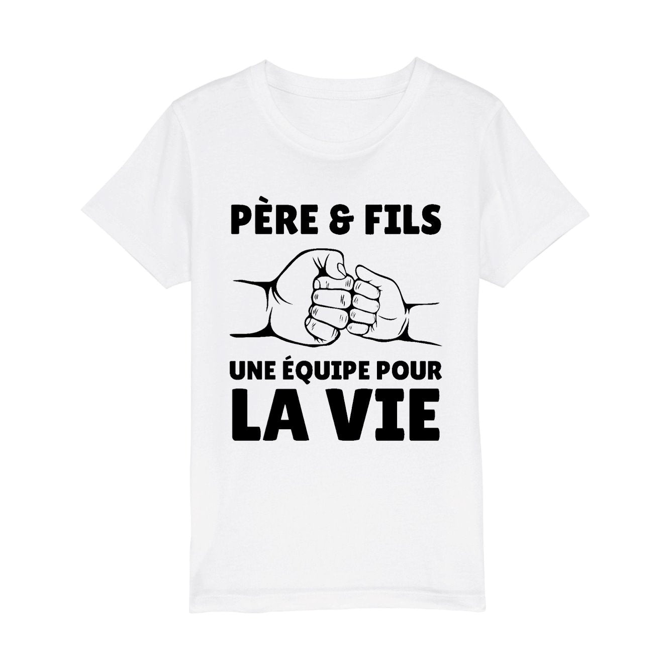 T-Shirt Enfant Père et fils une équipe pour la vie 
