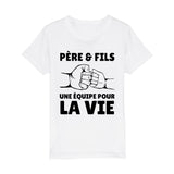 T-Shirt Enfant Père et fils une équipe pour la vie 