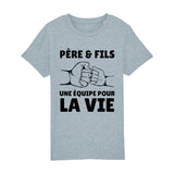 T-Shirt Enfant Père et fils une équipe pour la vie 