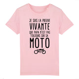 T-Shirt Enfant Preuve que papa n'est pas toujours sur sa moto 