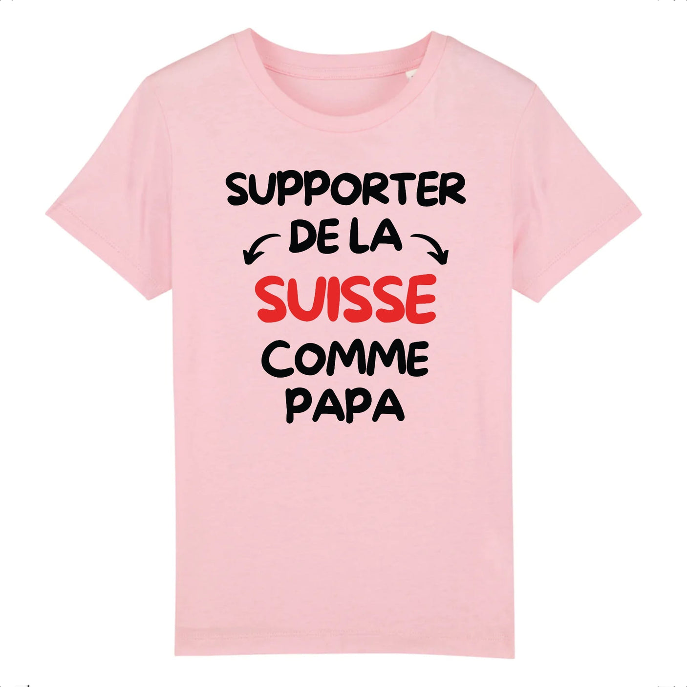 T-Shirt Enfant Supporter de la Suisse comme papa 