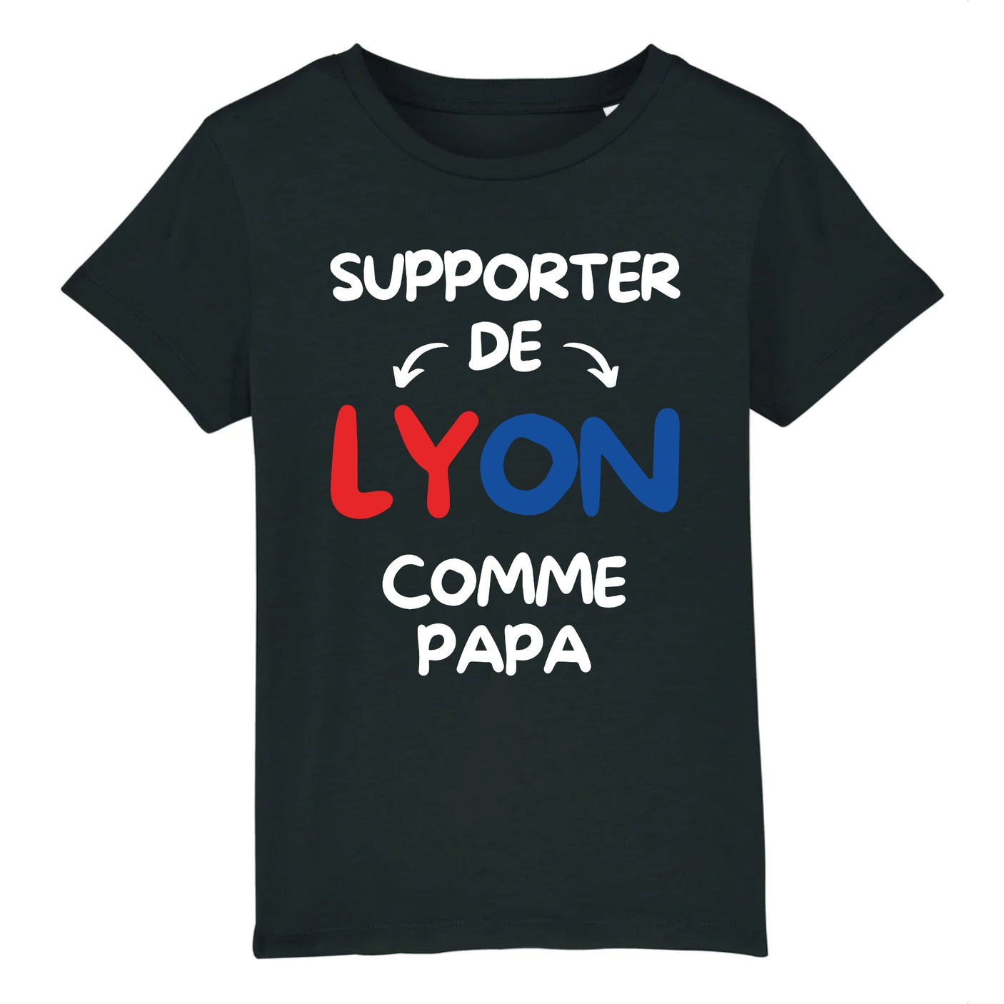 T-Shirt Enfant Supporter de Lyon comme papa 