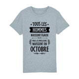 T-Shirt Enfant Tous les hommes naissent égaux les meilleurs en octobre 