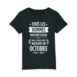 T-Shirt Enfant Tous les hommes naissent égaux les meilleurs en octobre 