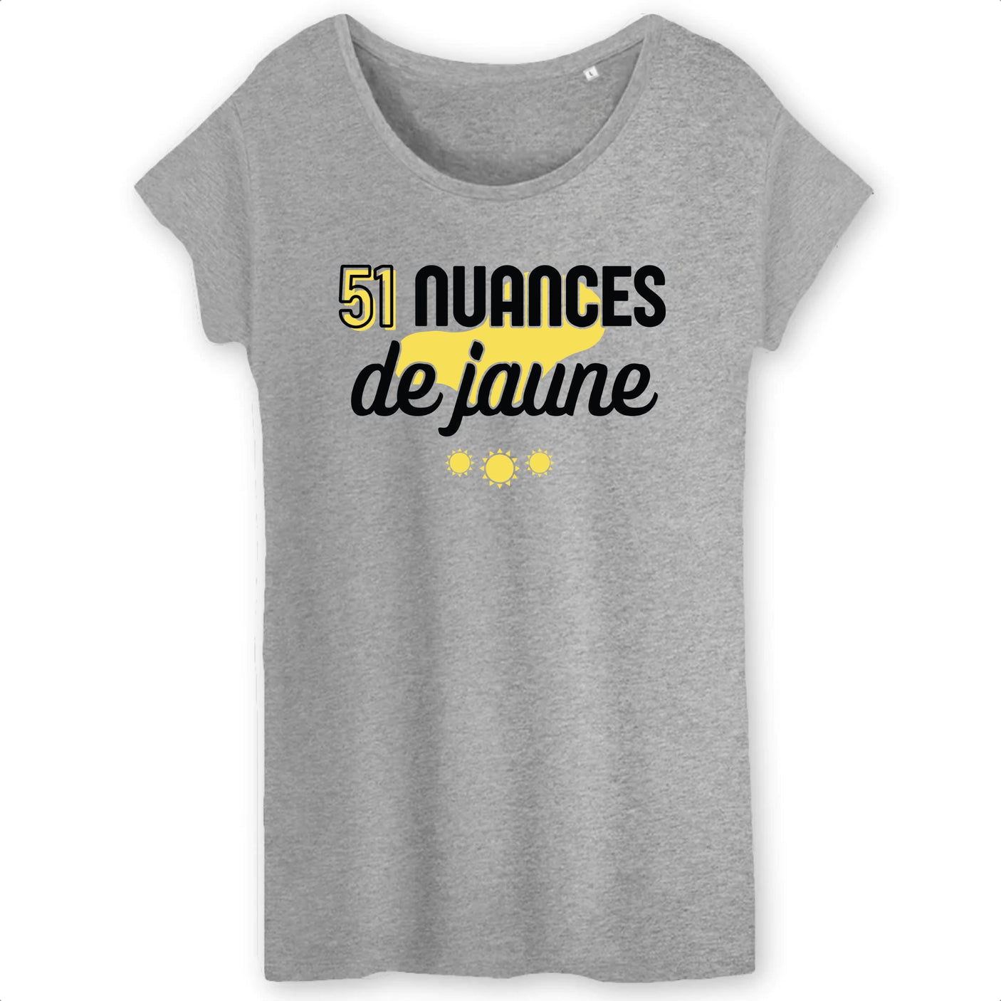 T-Shirt Femme 51 nuances de jaune 