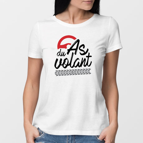 T-Shirt Femme As du volant Blanc