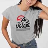 T-Shirt Femme As du volant Gris