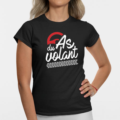 T-Shirt Femme As du volant Noir