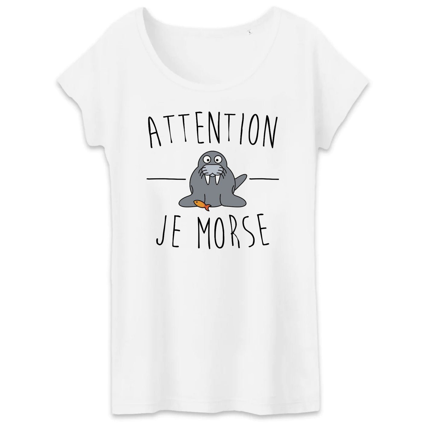 T-Shirt Femme Attention je mords 