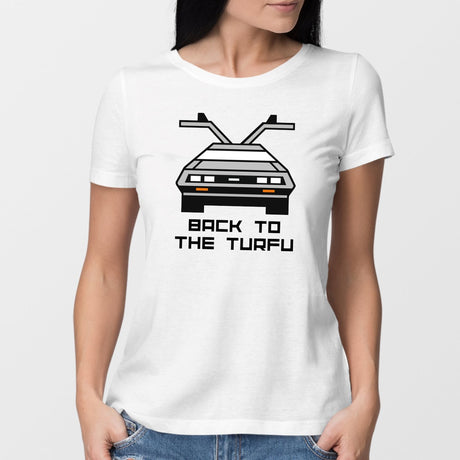 T-Shirt Femme Back to the turfu Blanc