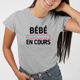 T-Shirt Femme Bébé en cours Gris