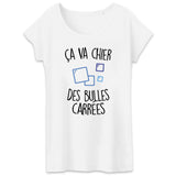 T-Shirt Femme Ça va chier des bulles carrées 