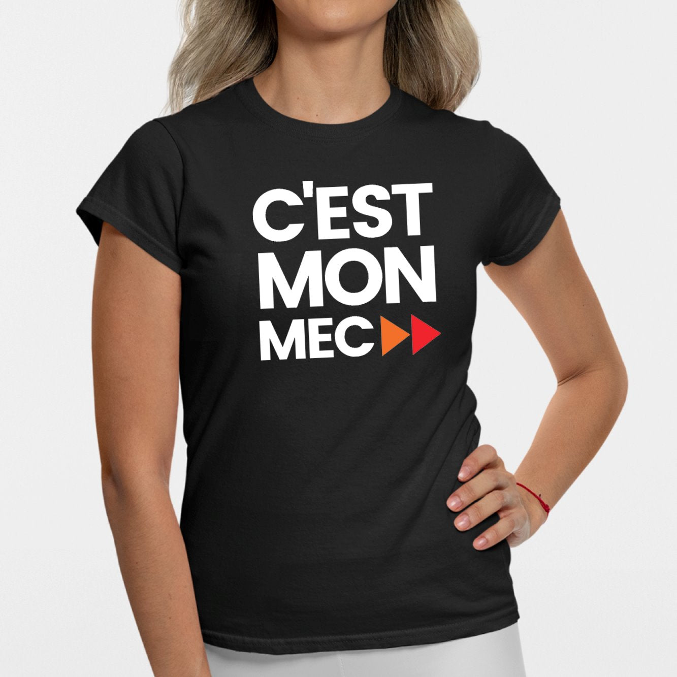 T-Shirt Femme C'est mon mec Noir