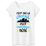 T-Shirt Femme C'est pas la capitale c'est Marseille bébé 