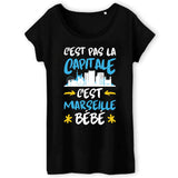 T-Shirt Femme C'est pas la capitale c'est Marseille bébé 