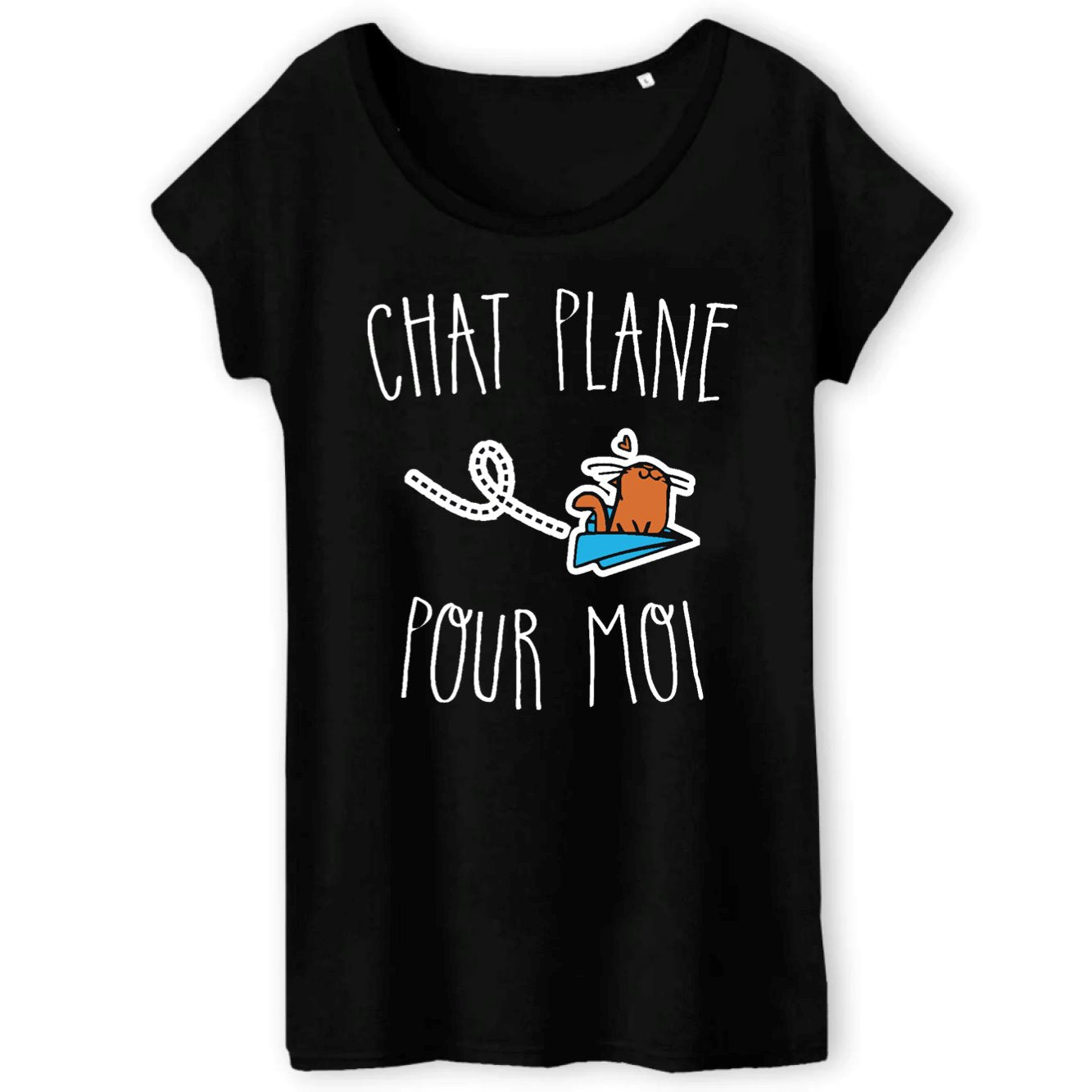 T-Shirt Femme Chat plane pour moi 