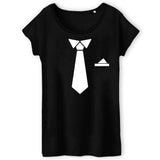 T-Shirt Femme Fausse cravate 