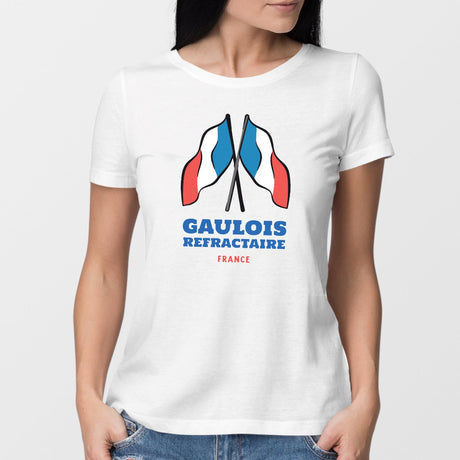 T-Shirt Femme Gaulois réfractaire Blanc