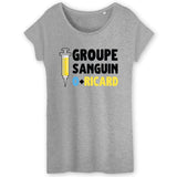 T-Shirt Femme Groupe sanguin O + Ricard 