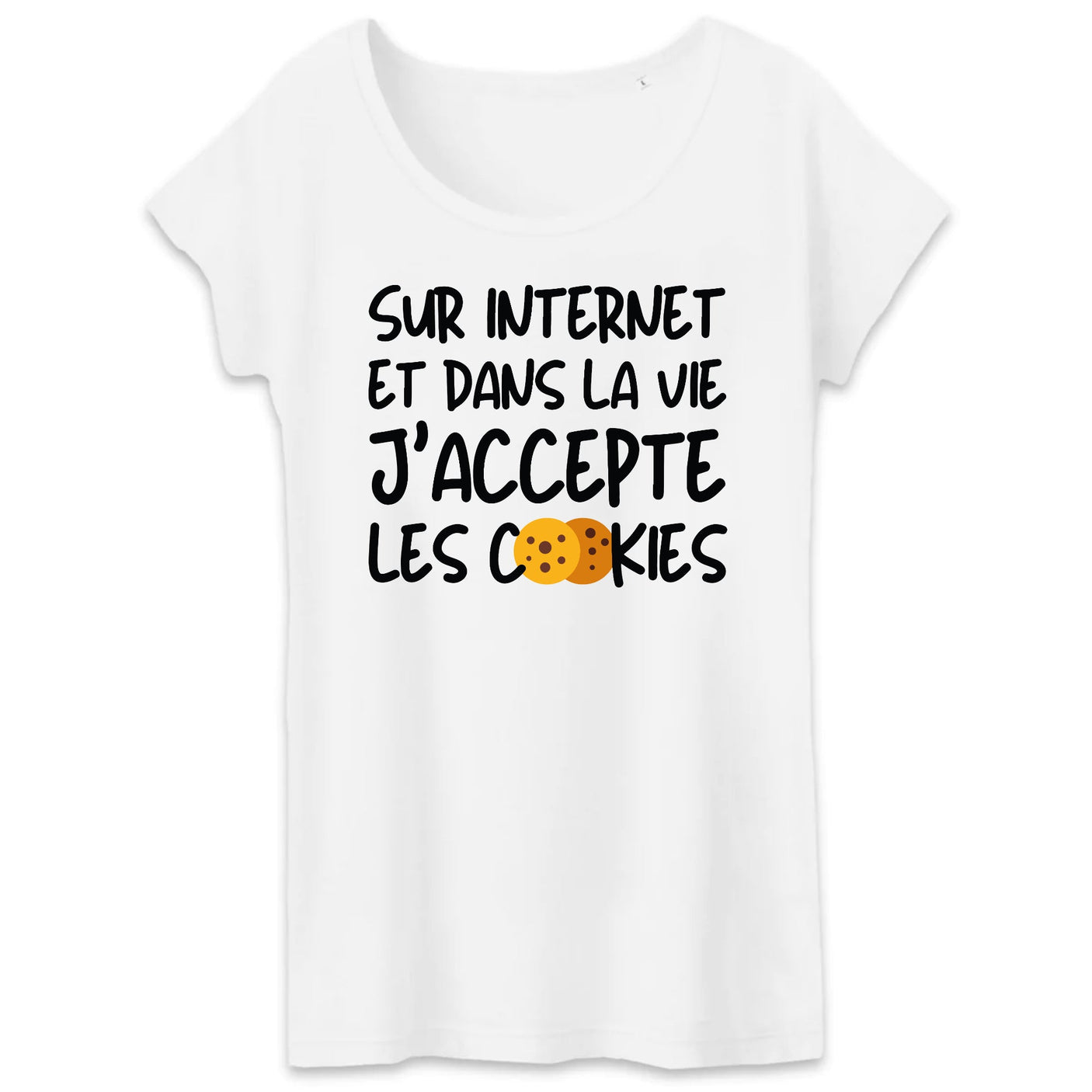 T-Shirt Femme J'accepte les cookies 