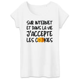 T-Shirt Femme J'accepte les cookies 