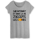 T-Shirt Femme J'accepte les cookies 