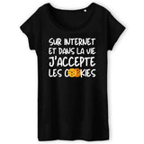 T-Shirt Femme J'accepte les cookies 