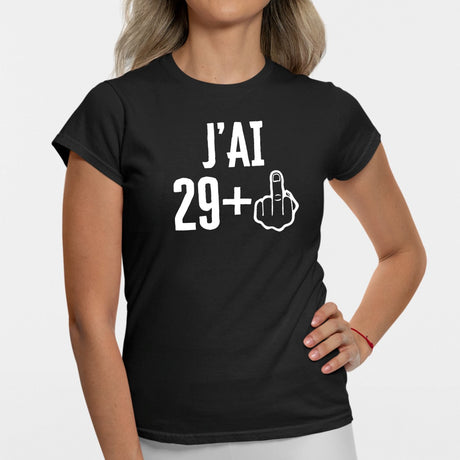 T-Shirt Femme J'ai 30 ans 29 + 1 Noir