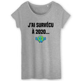 T-Shirt Femme J'ai survécu à 2020 