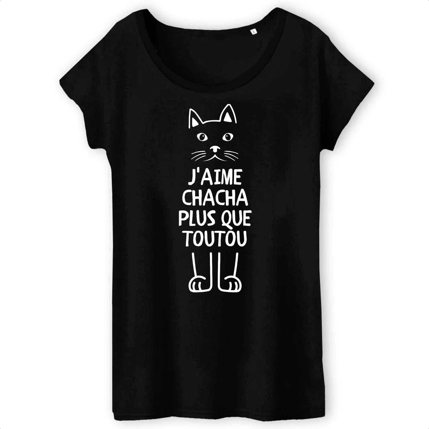 T-Shirt Femme J'aime chacha plus que toutou 