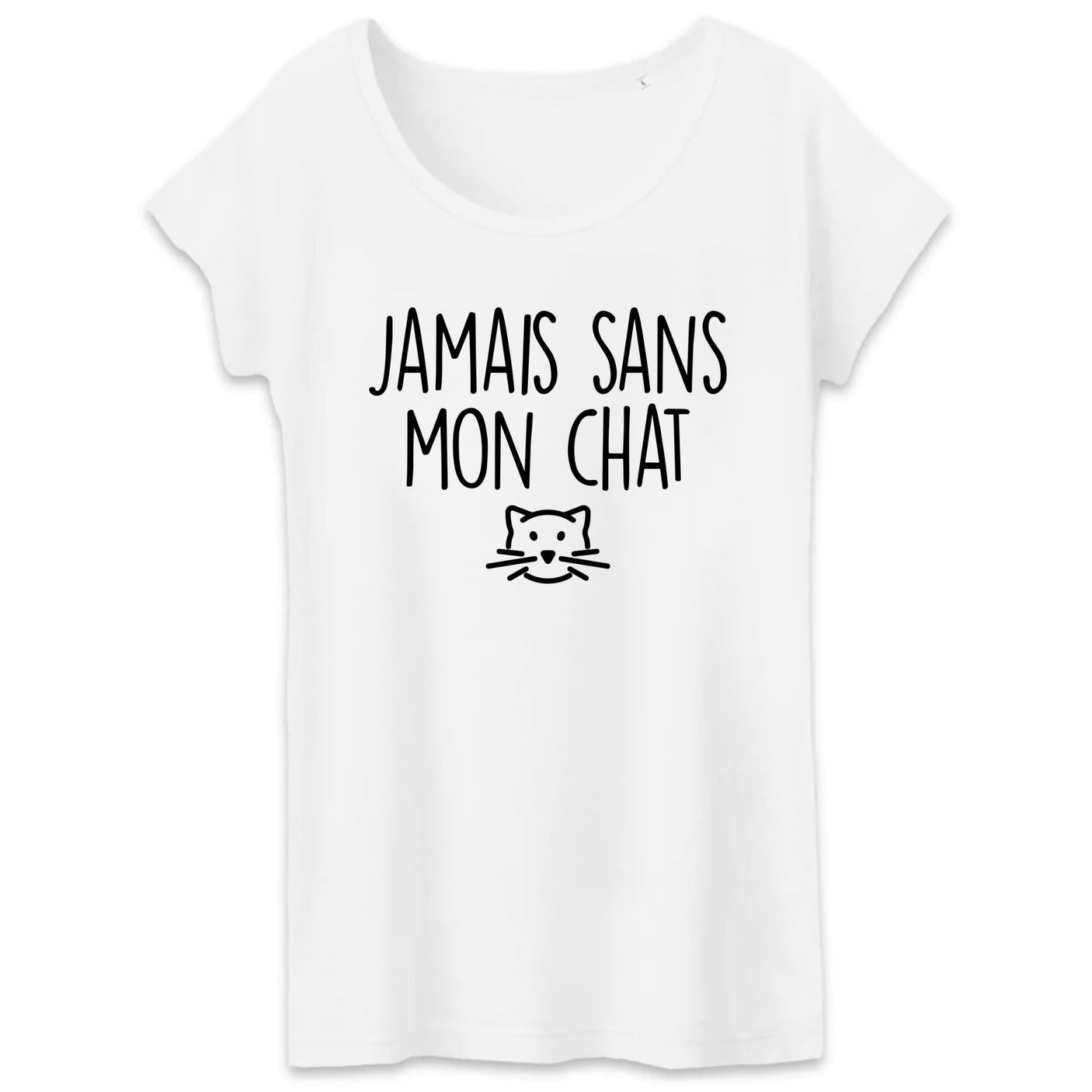 T-Shirt Femme Jamais sans mon chat 