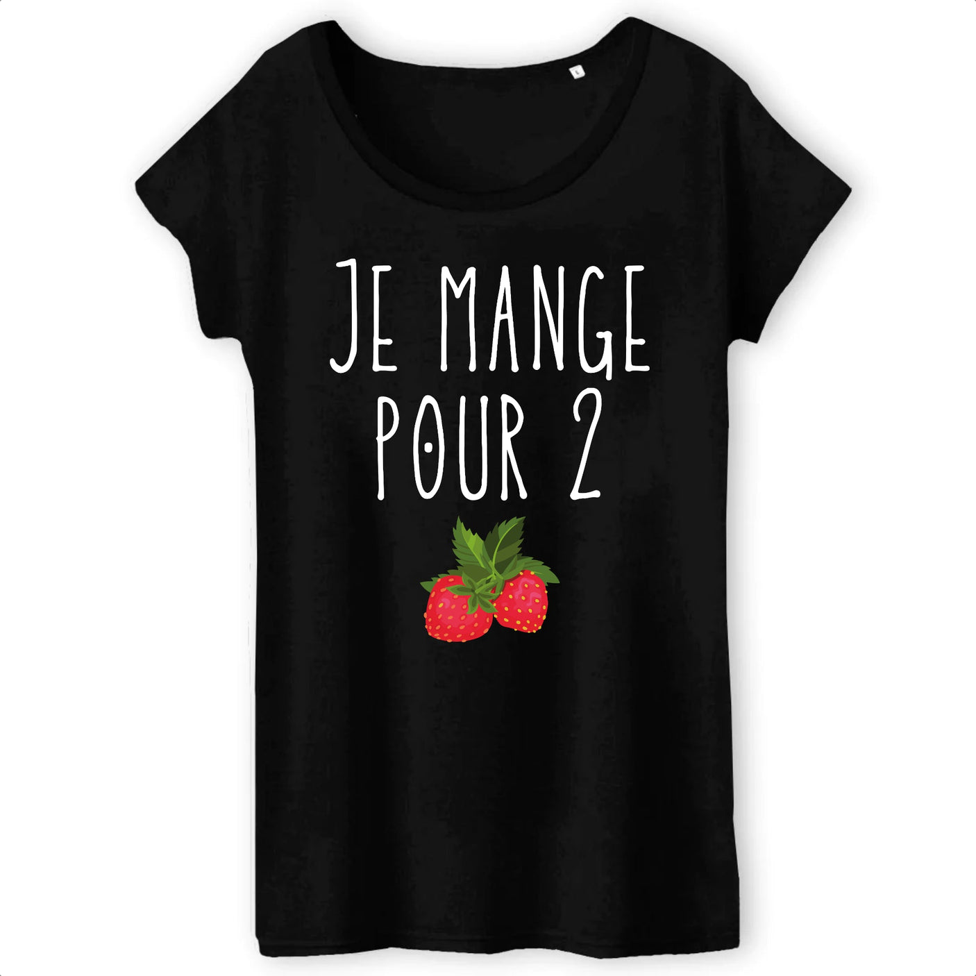 T-Shirt Femme Je mange pour 2 