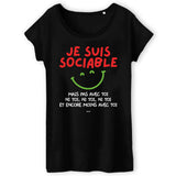 T-Shirt Femme Je suis sociable mais pas avec toi 