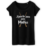 T-Shirt Femme J'parle pas aux Moldus 