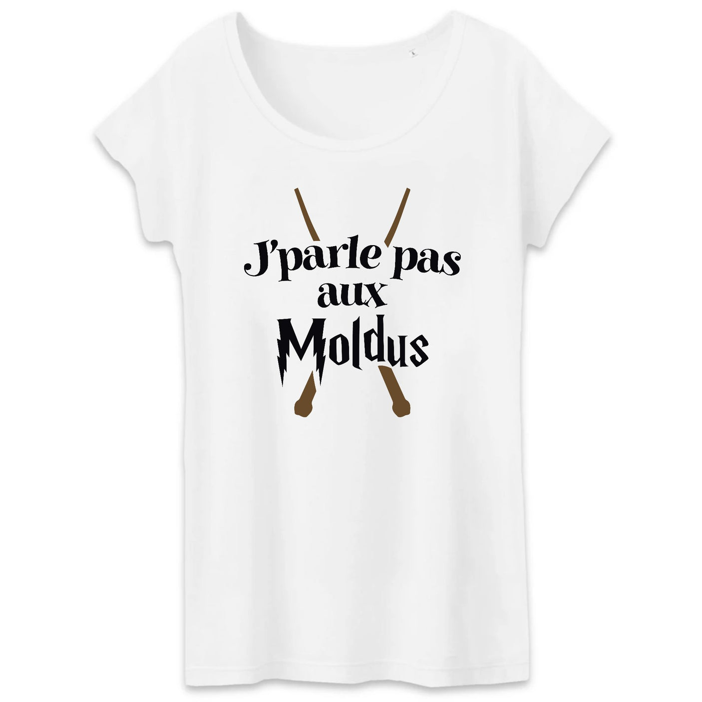 T-Shirt Femme J'parle pas aux Moldus 