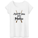 T-Shirt Femme J'parle pas aux Moldus 