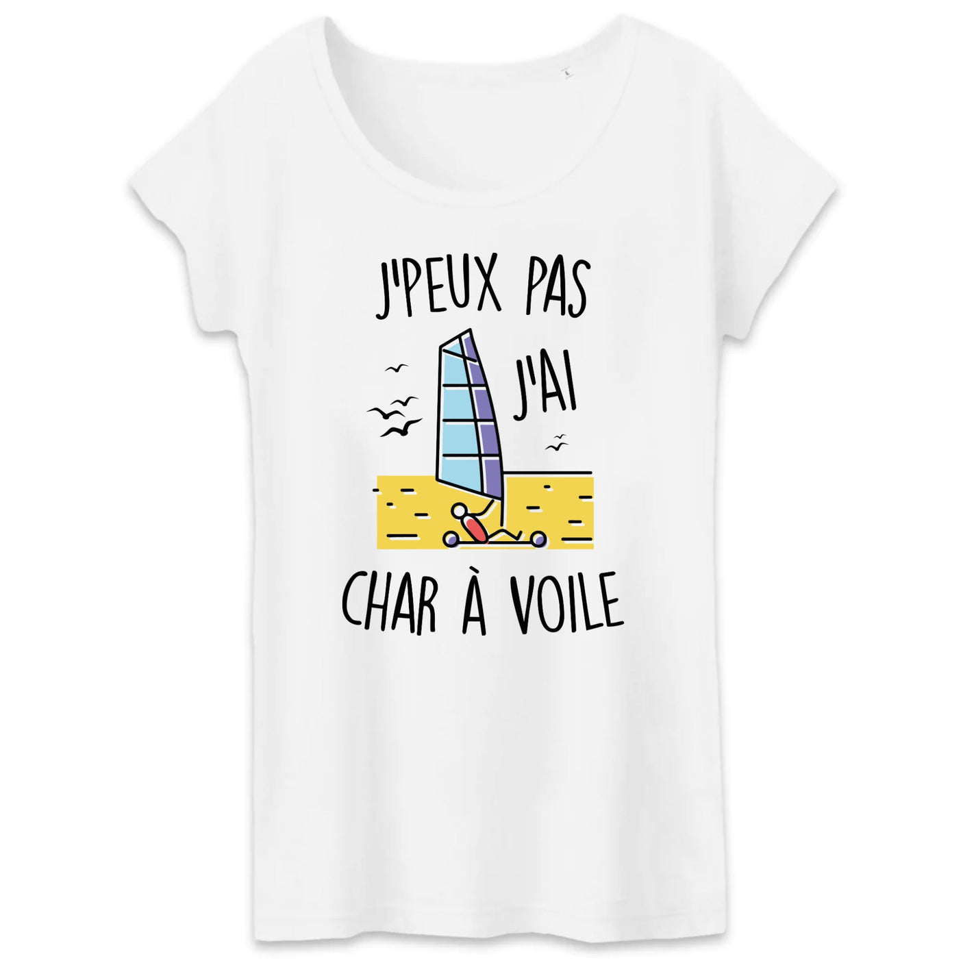 T-Shirt Femme J'peux pas j'ai char à voile 