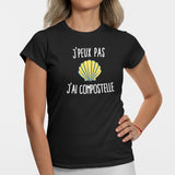 T-Shirt Femme J'peux pas j'ai Compostelle Noir