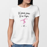 T-Shirt Femme J'peux pas j'ai gym Blanc