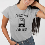 T-Shirt Femme J'peux pas j'ai judo Gris