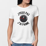 T-Shirt Femme J'peux pas j'ai panne Blanc