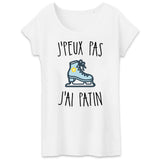 T-Shirt Femme J'peux pas j'ai patin 