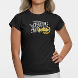 T-Shirt Femme J'peux pas j'ai Quidditch Noir