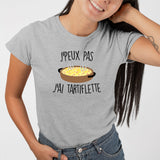 T-Shirt Femme J'peux pas j'ai tartiflette Gris