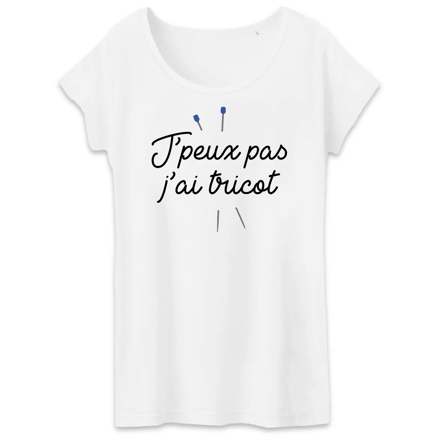 T-Shirt Femme J'peux pas j'ai tricot 