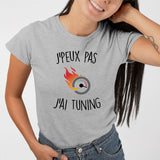 T-Shirt Femme J'peux pas j'ai tuning Gris